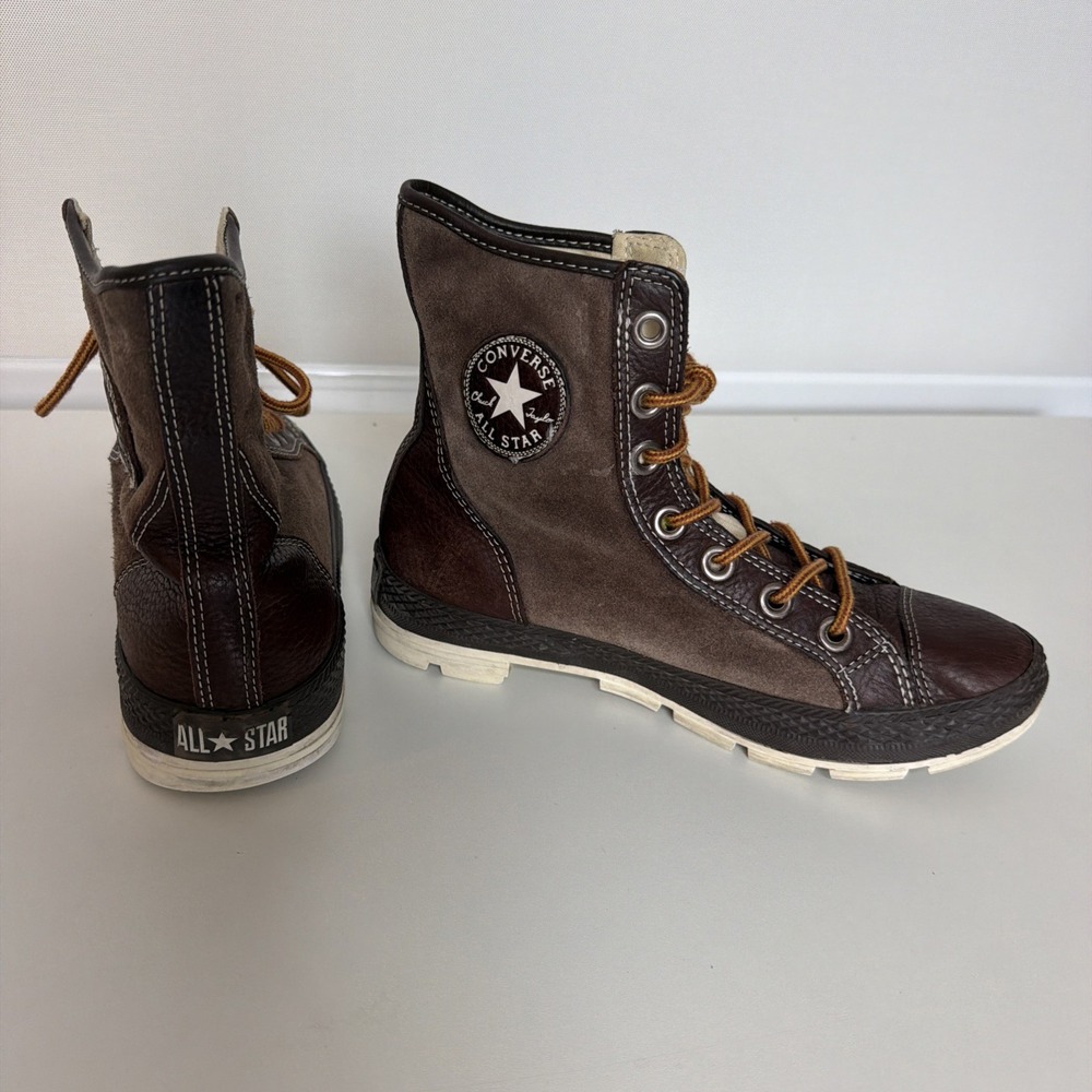 VTG Converse Chuck Taylor Outsider Hi Leather Sneaker Boots Brown Men 7 Wo 8.5